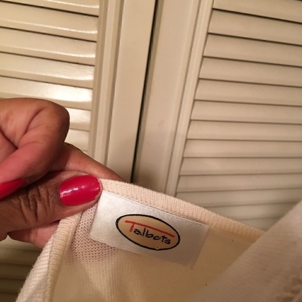 Talbots Winter white wool sweater - Picture 3 of 3